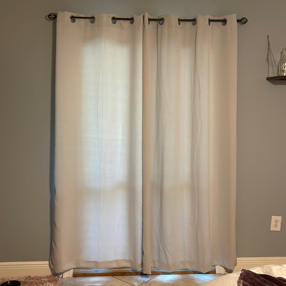 Blackout Grey 84in curtains